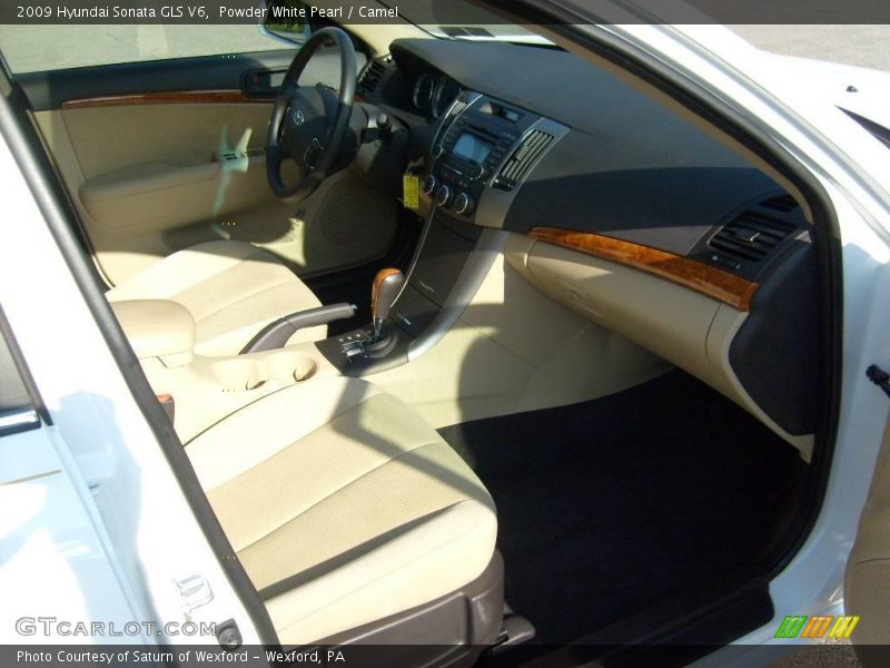 Powder White Pearl / Camel 2009 Hyundai Sonata GLS V6