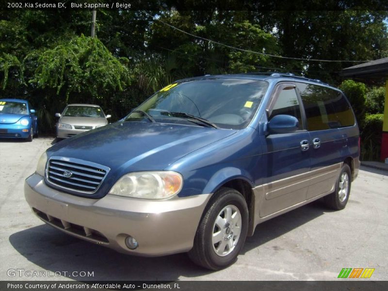 Blue Sapphire / Beige 2002 Kia Sedona EX
