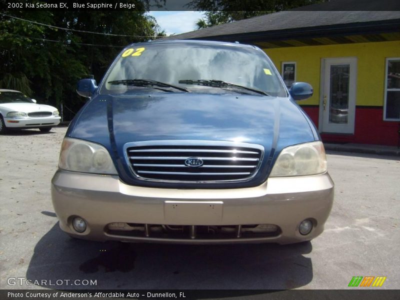 Blue Sapphire / Beige 2002 Kia Sedona EX