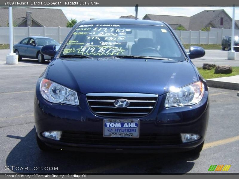 Regatta Blue / Gray 2009 Hyundai Elantra GLS Sedan