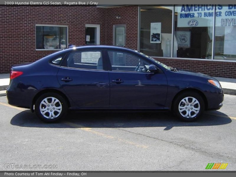 Regatta Blue / Gray 2009 Hyundai Elantra GLS Sedan