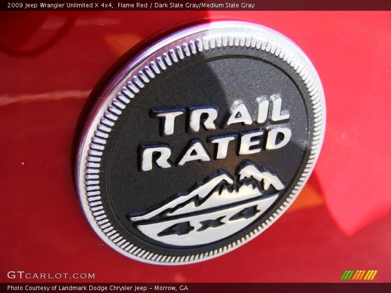 Flame Red / Dark Slate Gray/Medium Slate Gray 2009 Jeep Wrangler Unlimited X 4x4