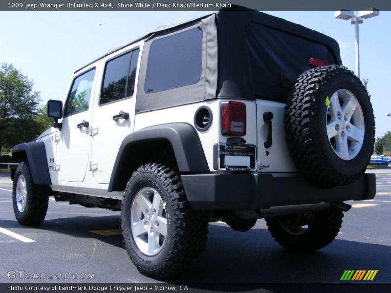Stone White / Dark Khaki/Medium Khaki 2009 Jeep Wrangler Unlimited X 4x4