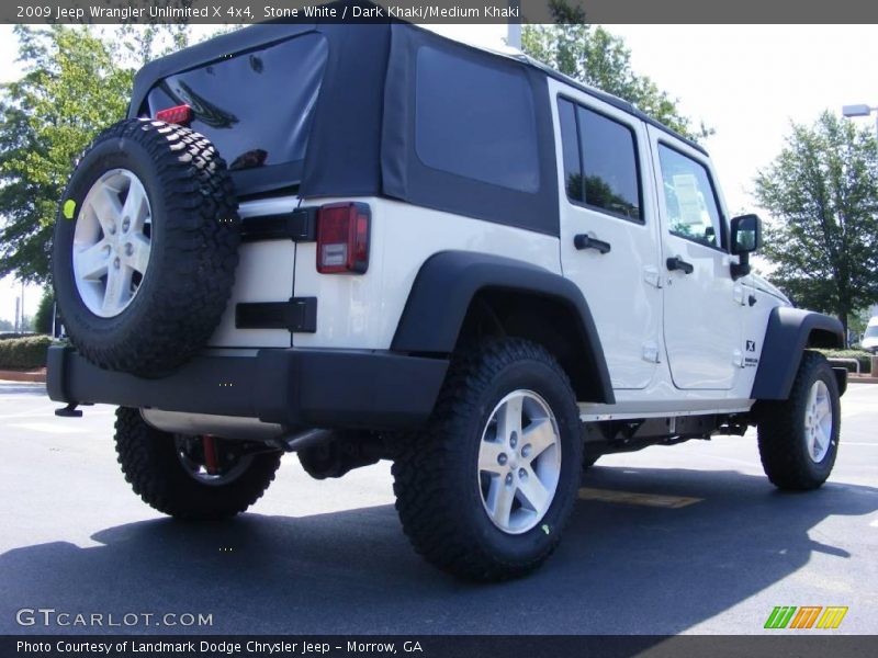 Stone White / Dark Khaki/Medium Khaki 2009 Jeep Wrangler Unlimited X 4x4