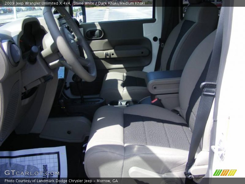 Stone White / Dark Khaki/Medium Khaki 2009 Jeep Wrangler Unlimited X 4x4