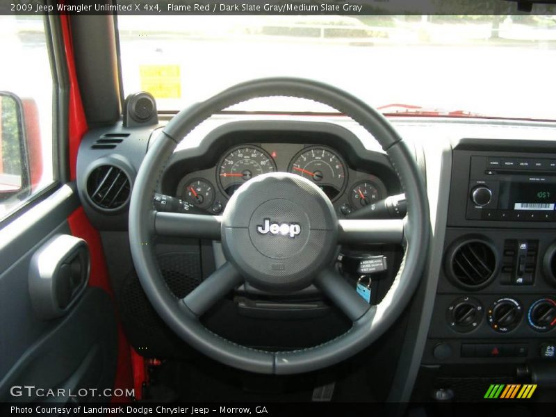 Flame Red / Dark Slate Gray/Medium Slate Gray 2009 Jeep Wrangler Unlimited X 4x4