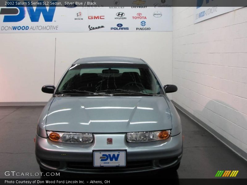 Silver Blue / Black 2002 Saturn S Series SL2 Sedan