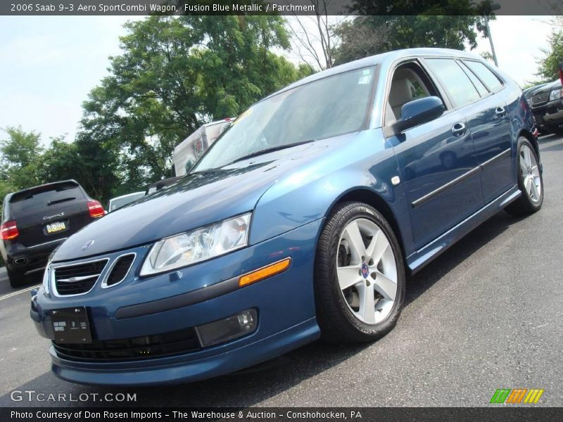 Fusion Blue Metallic / Parchment 2006 Saab 9-3 Aero SportCombi Wagon