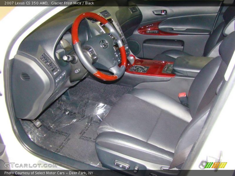Glacier Frost Mica / Black 2007 Lexus GS 350 AWD