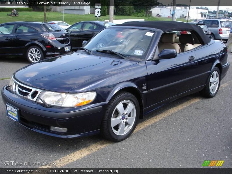 Black / Sand Beige 2003 Saab 9-3 SE Convertible