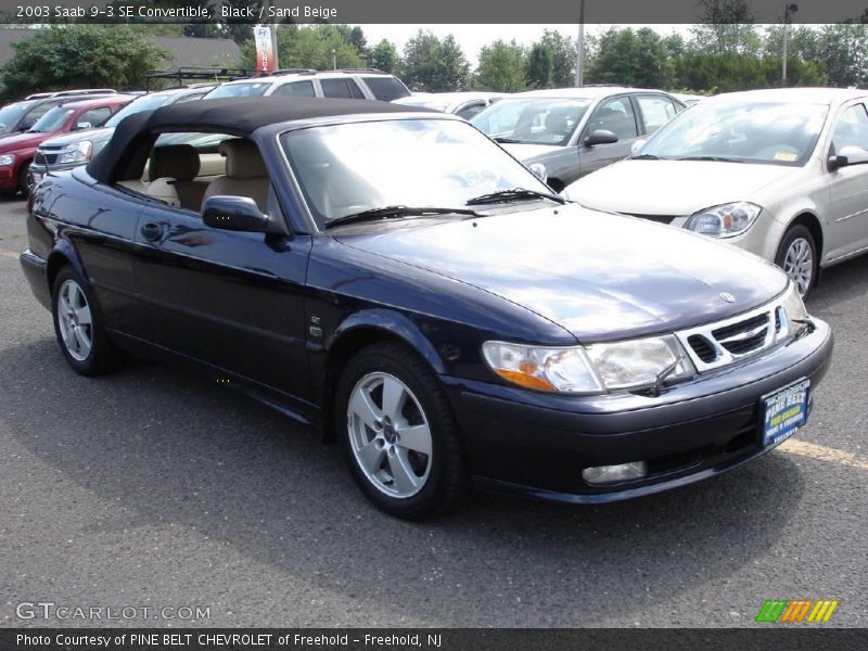 Black / Sand Beige 2003 Saab 9-3 SE Convertible