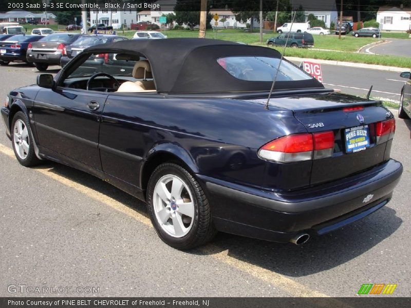 Black / Sand Beige 2003 Saab 9-3 SE Convertible
