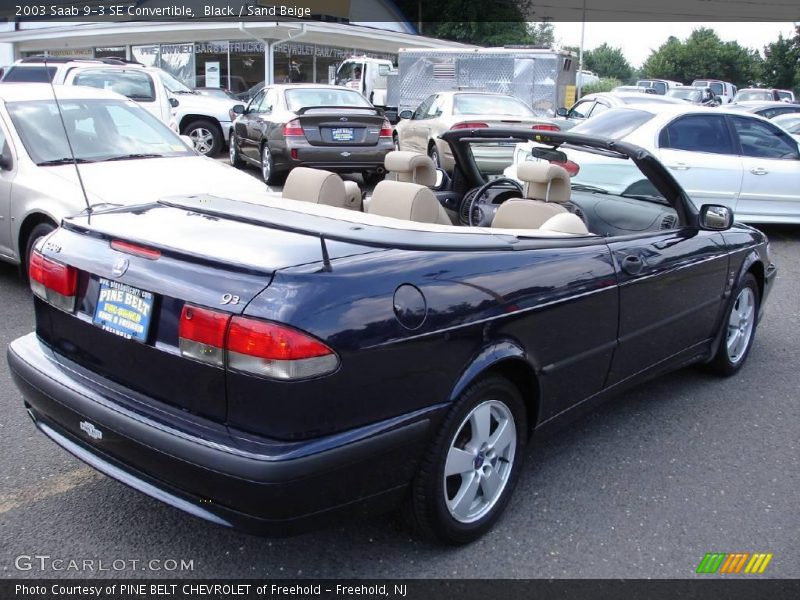 Black / Sand Beige 2003 Saab 9-3 SE Convertible
