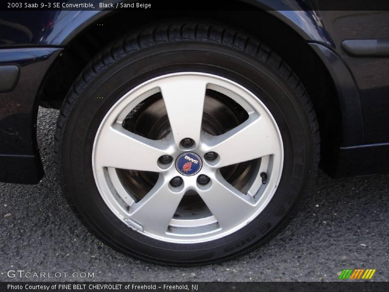 Black / Sand Beige 2003 Saab 9-3 SE Convertible