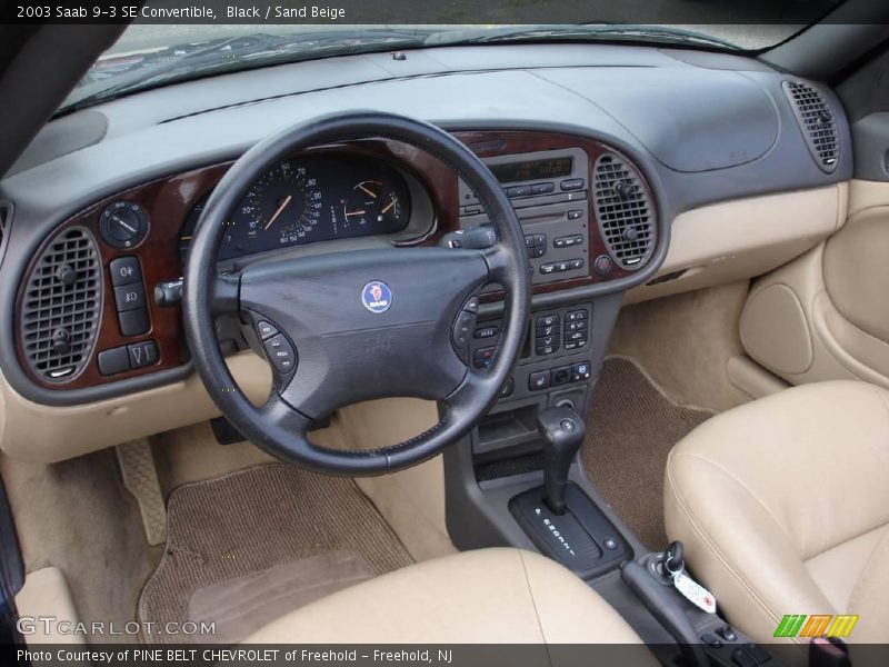 Black / Sand Beige 2003 Saab 9-3 SE Convertible