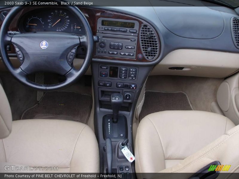 Black / Sand Beige 2003 Saab 9-3 SE Convertible