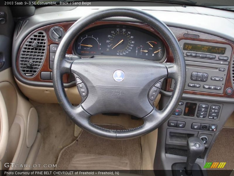 Black / Sand Beige 2003 Saab 9-3 SE Convertible