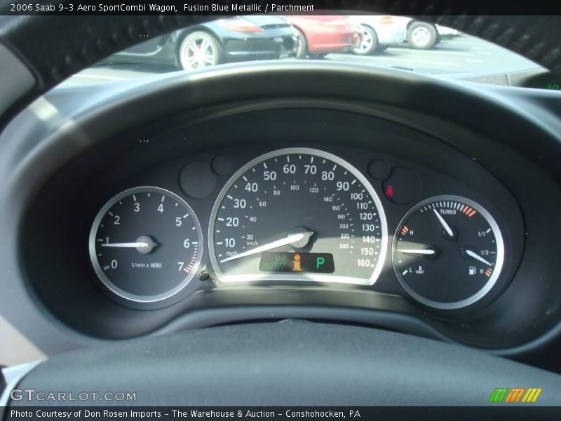 Fusion Blue Metallic / Parchment 2006 Saab 9-3 Aero SportCombi Wagon