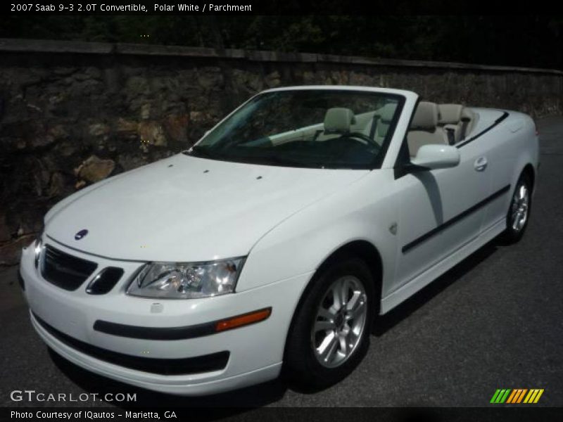 Polar White / Parchment 2007 Saab 9-3 2.0T Convertible