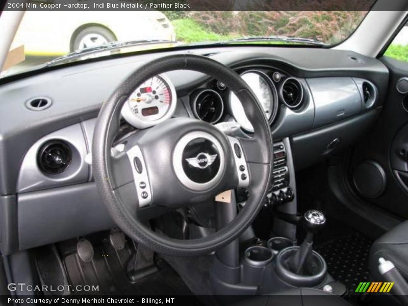 Indi Blue Metallic / Panther Black 2004 Mini Cooper Hardtop