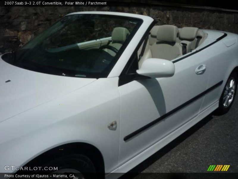 Polar White / Parchment 2007 Saab 9-3 2.0T Convertible