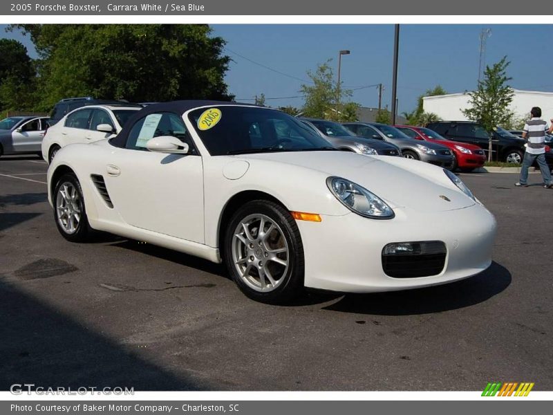 Carrara White / Sea Blue 2005 Porsche Boxster