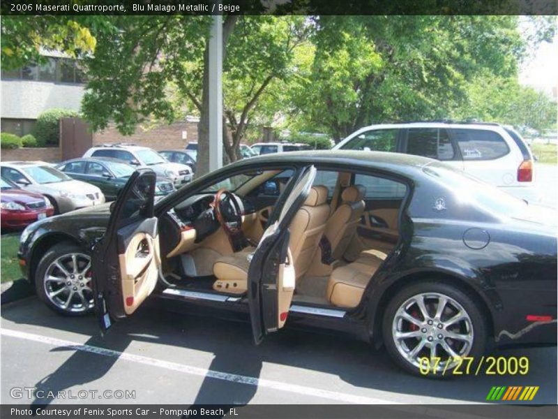 Blu Malago Metallic / Beige 2006 Maserati Quattroporte