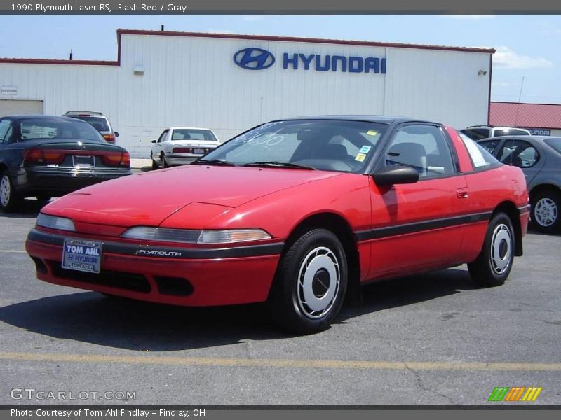 Flash Red / Gray 1990 Plymouth Laser RS