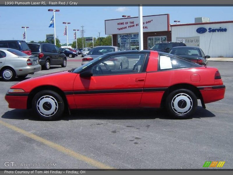Flash Red / Gray 1990 Plymouth Laser RS