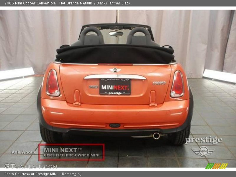 Hot Orange Metallic / Black/Panther Black 2006 Mini Cooper Convertible