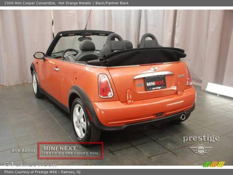 Hot Orange Metallic / Black/Panther Black 2006 Mini Cooper Convertible