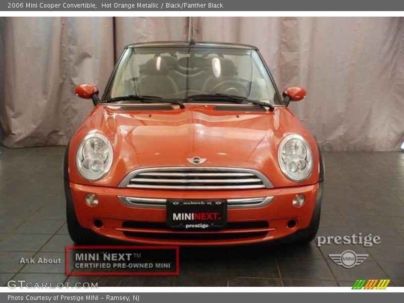 Hot Orange Metallic / Black/Panther Black 2006 Mini Cooper Convertible