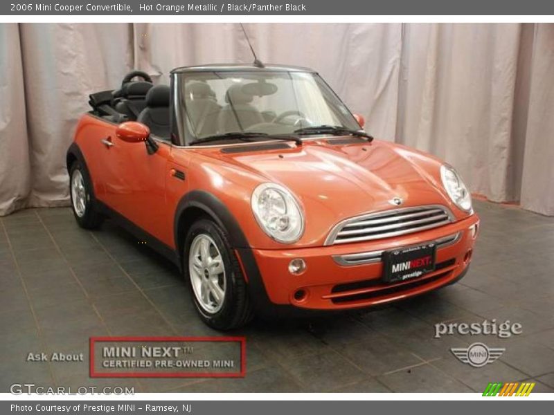 Hot Orange Metallic / Black/Panther Black 2006 Mini Cooper Convertible