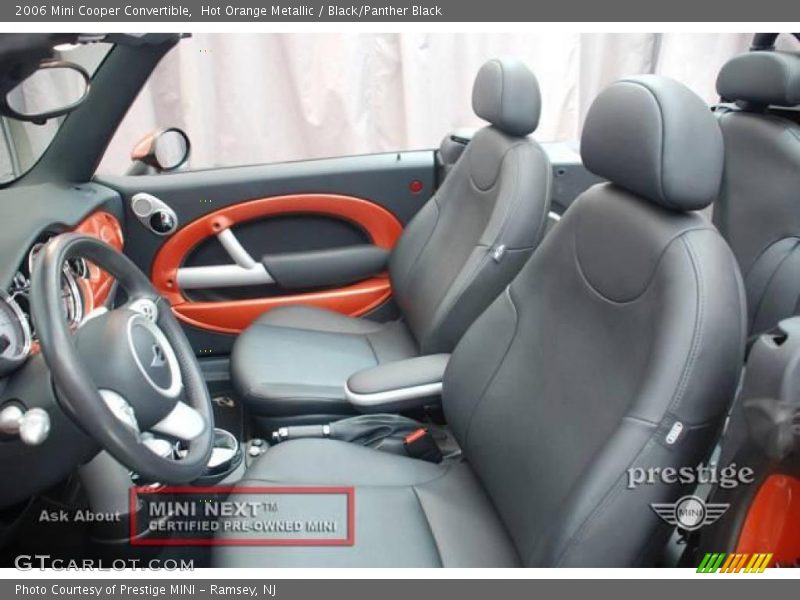 Hot Orange Metallic / Black/Panther Black 2006 Mini Cooper Convertible