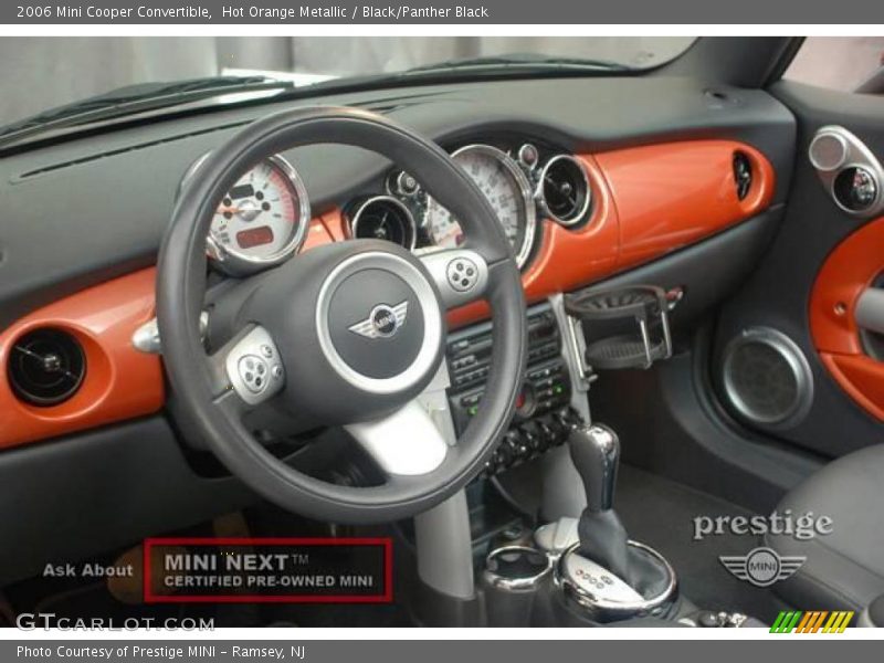 Hot Orange Metallic / Black/Panther Black 2006 Mini Cooper Convertible