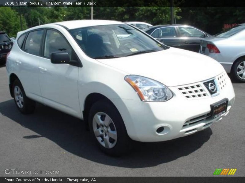 Phantom White Pearl / Black 2008 Nissan Rogue S