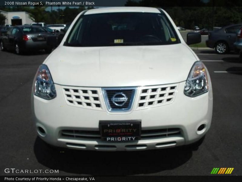 Phantom White Pearl / Black 2008 Nissan Rogue S