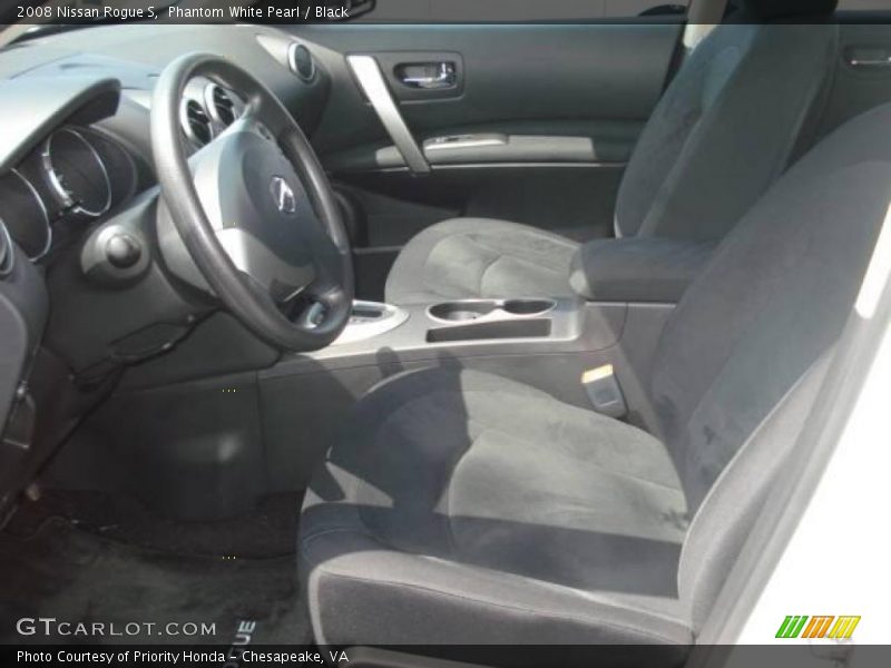 Phantom White Pearl / Black 2008 Nissan Rogue S