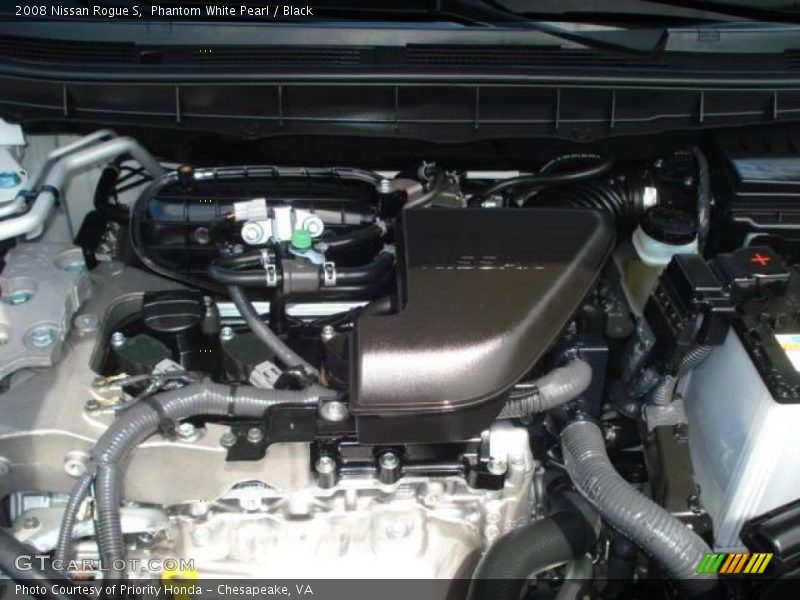 Phantom White Pearl / Black 2008 Nissan Rogue S