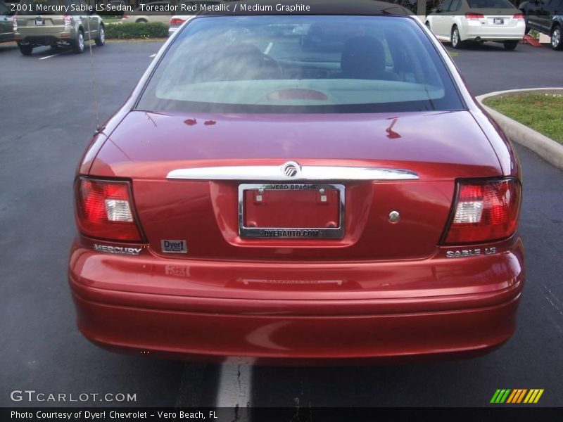 Toreador Red Metallic / Medium Graphite 2001 Mercury Sable LS Sedan