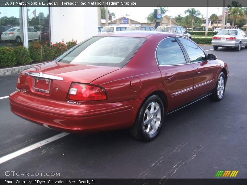 Toreador Red Metallic / Medium Graphite 2001 Mercury Sable LS Sedan