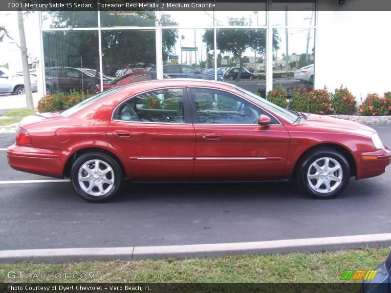 Toreador Red Metallic / Medium Graphite 2001 Mercury Sable LS Sedan