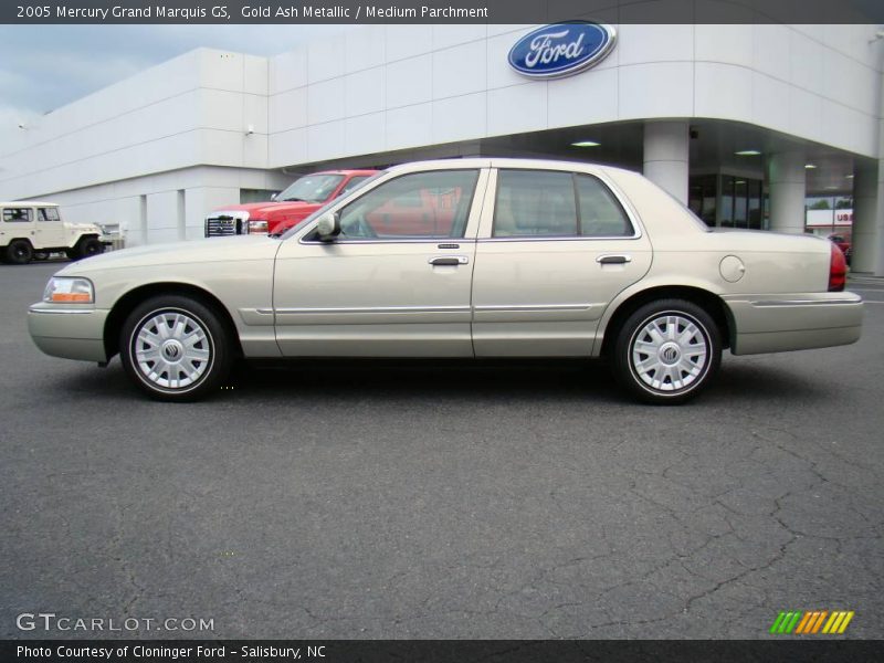 Gold Ash Metallic / Medium Parchment 2005 Mercury Grand Marquis GS