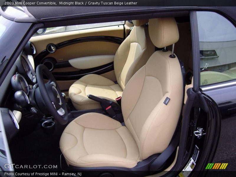 Midnight Black / Gravity Tuscan Beige Leather 2009 Mini Cooper Convertible