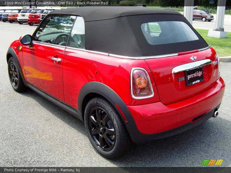 Chili Red / Black/Rooster Red 2009 Mini Cooper Convertible
