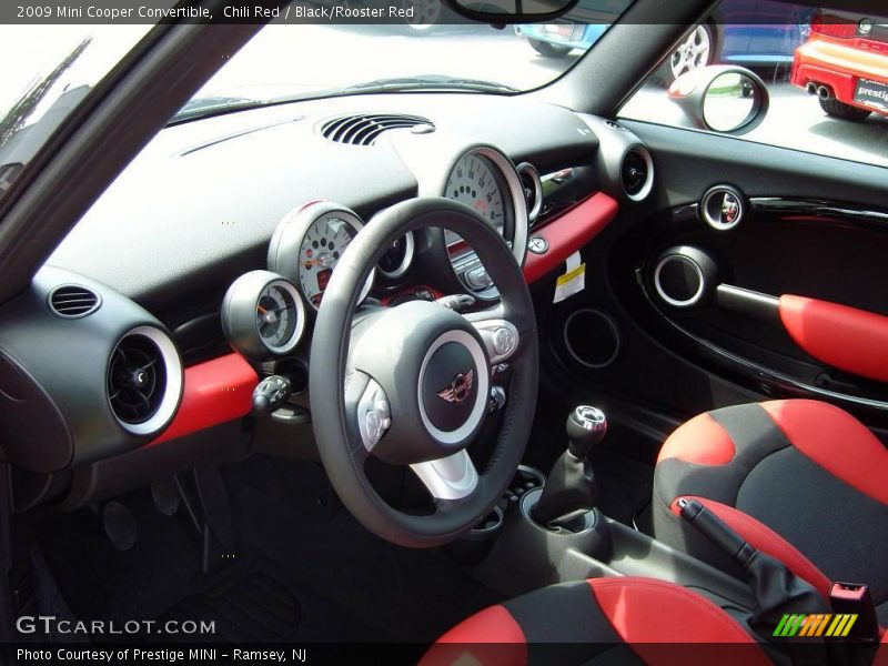 Chili Red / Black/Rooster Red 2009 Mini Cooper Convertible