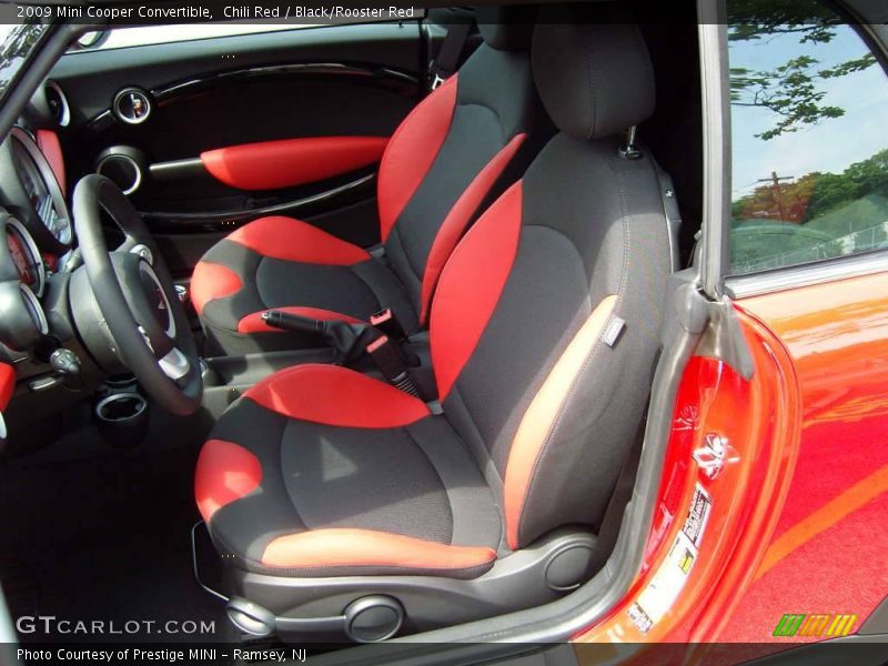 Chili Red / Black/Rooster Red 2009 Mini Cooper Convertible