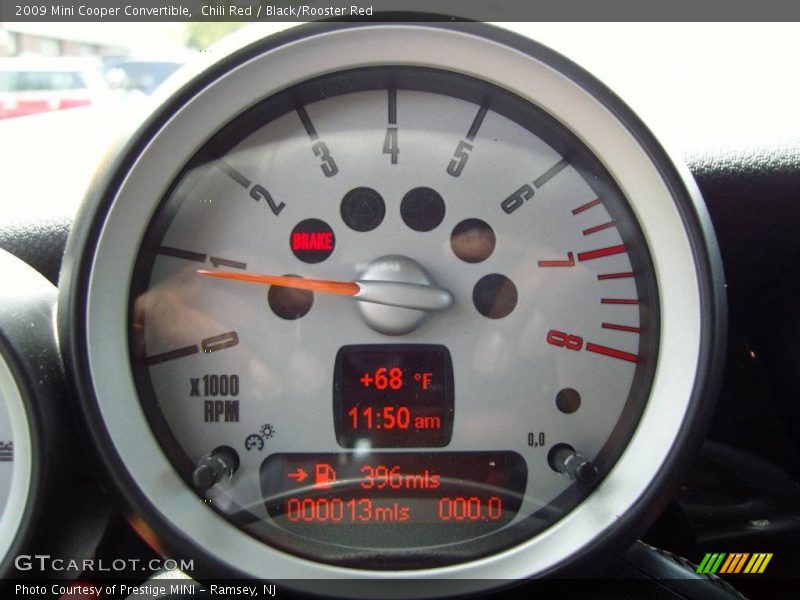 Chili Red / Black/Rooster Red 2009 Mini Cooper Convertible