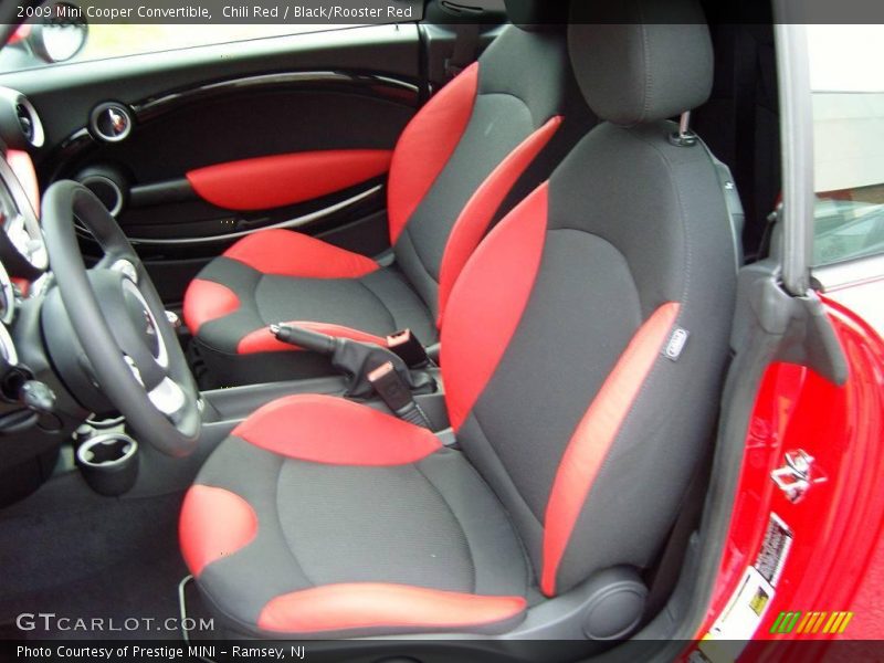Chili Red / Black/Rooster Red 2009 Mini Cooper Convertible
