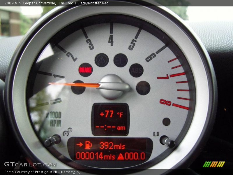 Chili Red / Black/Rooster Red 2009 Mini Cooper Convertible